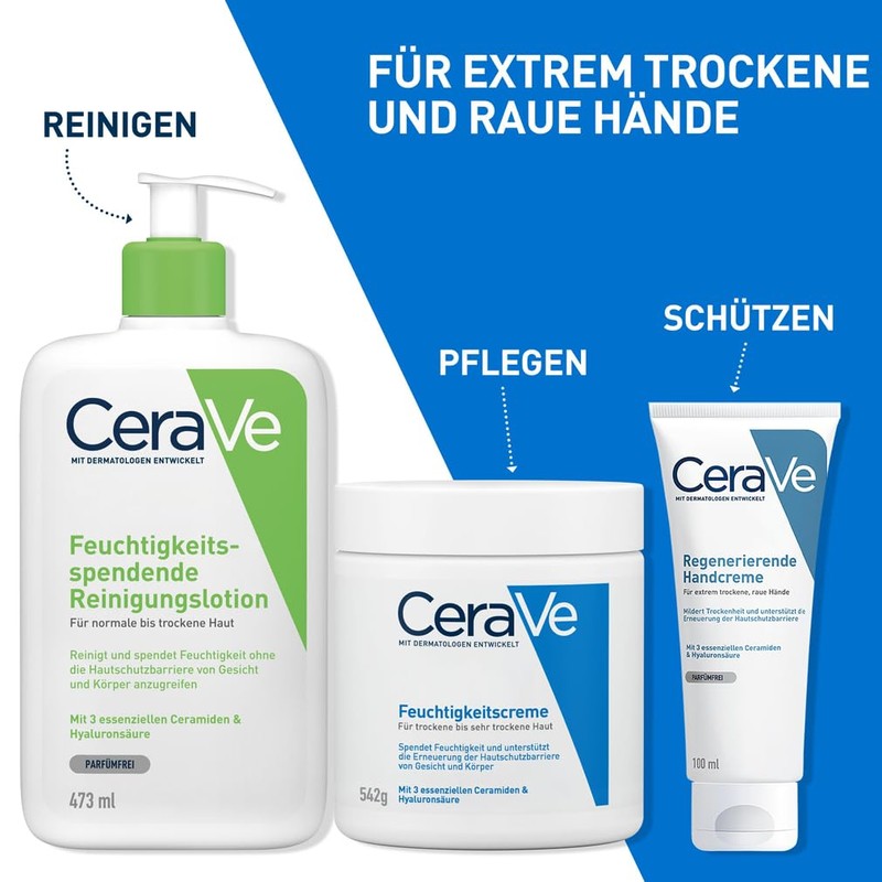 CeraVe Regenerating Hand Cream, Gentle Cream for Sensitive Skin, No
