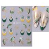 JMEOWIO 3D Nagelsticker Weihnachten Buntes Licht Nail Art Sticker Selbstklebend
