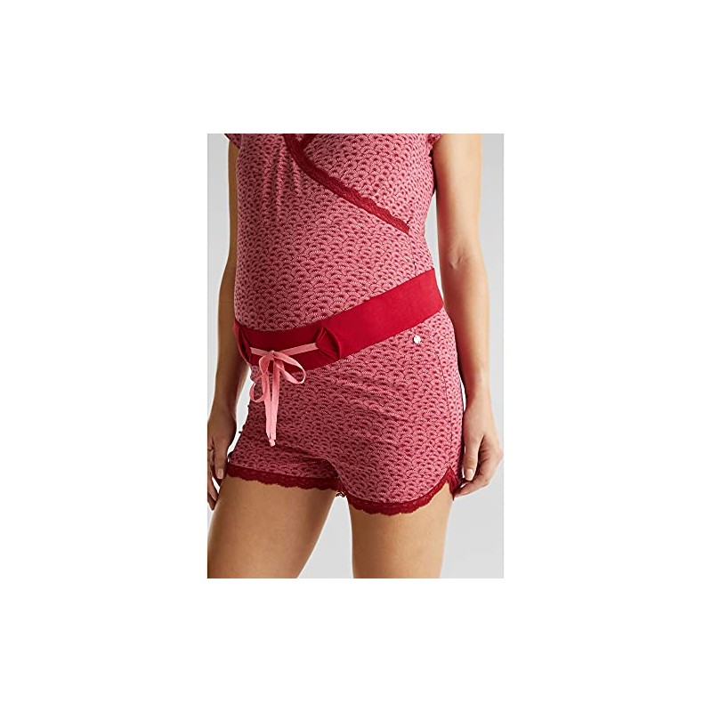 ESPRIT Maternity Women's Shorts Jersey Utb AOP Maternity Shorts, Pink