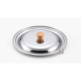 Nichinichi Utensils Pot Lid Snow Flat Pot, Stainless Steel, Made in Japan, For 7.9 - 8.7 inches (20 - 22 cm)