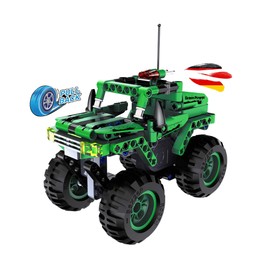 SUV Jeep Car CaDA Building Block Set with Pull Back Function, Vehicle Plug-In Kit DIY Pull-Back Toy, Off-Road Vehicle Model Kit Made of Clamping Blocks, Pickup Technology Kit for Children and Adults