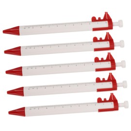 Operitacx 5Pcs Vernier Caliper Ballpoint Pens Multifunctional Ruler Pens for Precise Measurement Portable Writing Tools for Engineers Carpenters Woodworkers Ink