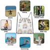 Zewurtuw Drawstring Backpack String Sports Bags for Swimming Waterproof Aesthetic