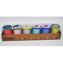 Sulky Steel 50wt. Cotton Thread Set Sienna Collection, Each, Gold/Red/Black