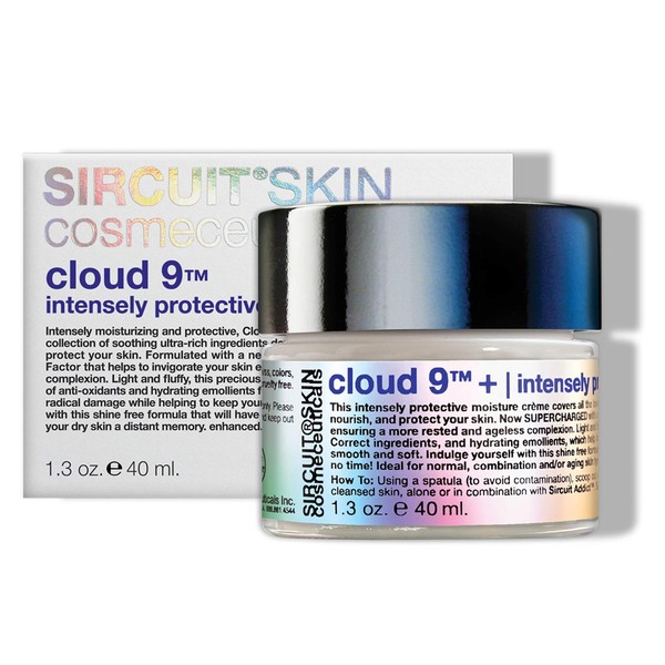 Sircuit Skin CLOUD 9+ Intensely Protective Moisture Creme - Daily Facial Cream with Rose Hip Oil, Chamomile, and Lavender - Hydrating Face Moisturizer Supports Soft and Smooth Skin (1.3 oz)
