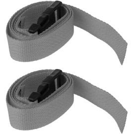 Webbing with Adjustable Buckles 25 mm Nylon, Pack of 2 100 cm Belt Buckle Packing Straps Buckles and Fasteners Buckle Buckles Webbing Luggage Straps Adjustable Travel Accessories (Grey)