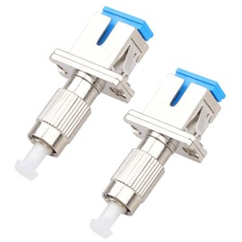 Yumyotor 2pcs SC to FC Adapter, Single Mode 9/125um SC/UPC Female to FC/UPC Male Simplex Hybrid Optical Fiber Adapter Connector