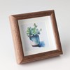 PLUSCHEN 4X4 Wooden Picture Frame with 3x3 Mat, 4x4 Sqaure