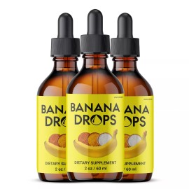 Banana Drops Advanced High Potency Formula, Liquid Supplement (3 Pack)