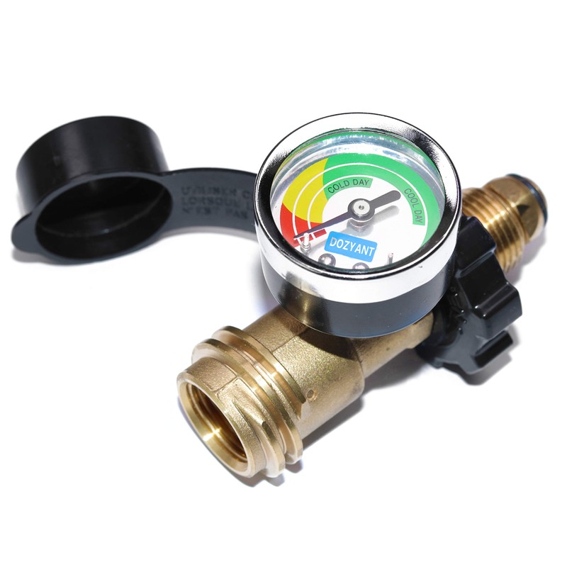 DOZYANT POL Propane Tank Adapter with Gauge Universal Fit Convert