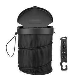 Cubeta de Basura para Coche Plegable con Tela Oxford 600D Bolsillos de Almacenamiento A Prueba de Derrames Portátil para Familia, Viajes, Uso Diario