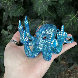 Dan&Dre Garden Statue - Purely Handmadeanimals Octopus Miniature Ornaments, Tabletop Bar Decorative Sculpture, Animal Collectibles Decor for Garden, Courtyard, Lawn, Desk, Room