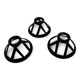 Reef-Safe Coral Frag Plug Stand – Black, 50mm Diameter, Holds Coral Frag Plugs in Sand – PETG Material. Pack of 3.