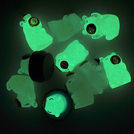Yopcuvi Luminous Capybara Mini Resin Animals Figurines,Desktop Tabletop Outdoor Craft Decor for Miniature Garden Accessories (20pcs)