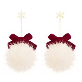 Bow Earrings for Women Rhinestone Bow Earrings Crystal Statement Dangle Earrings Bowknot Tassel Earrings for Girls