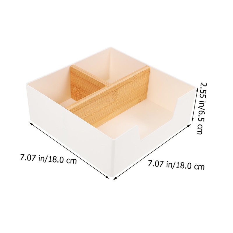 GRIRIW Desktop Tea Bag Storage Box Compartments for Coffee and