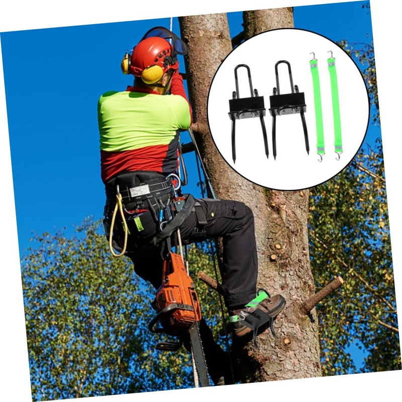 CORHAD Tree Climbing Tools Set Carbon Steel Spikes Shoes for