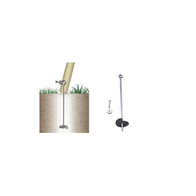 Eindrehbar Ground Anchor for Swing etc. 50 cm Galvanised Garden