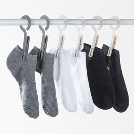 JCBIZ: 12 unidades de clips de secado para la colada, ganchos de ropa portátiles, pines para colgar, clips de plástico, percha de ropa mejor para el hogar, viajes, al aire última intervensión – (gris), gris, 12