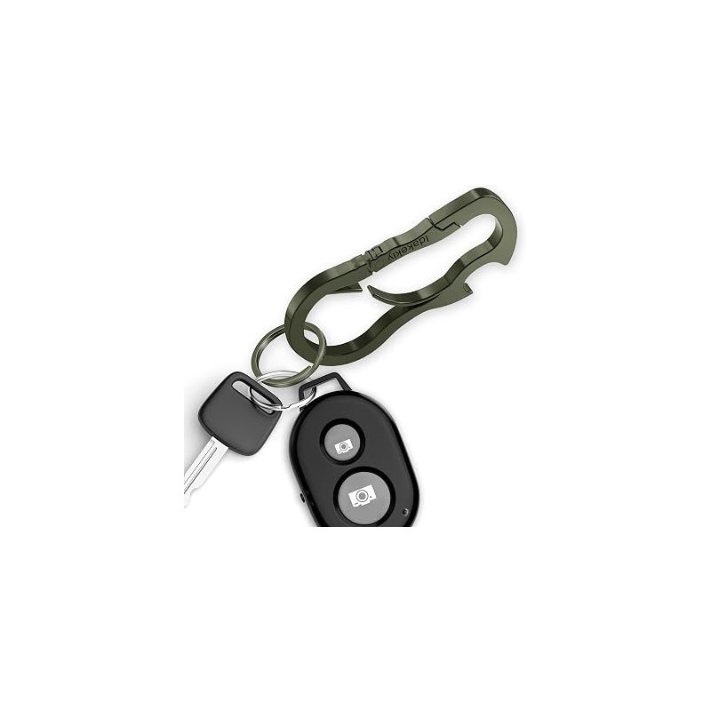 Idakekiy Full Stainless Steel Anti-Lost Keychain Carabiner Mutil Function Home