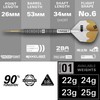 Target Darts Redux 90% Tungsten Swiss Point Steel Tip Dart