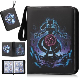 JIUS@FF - Álbum De Para Cartas, Carpeta De Tarjetas Integrada, 400 Tarjeteros De Bolsillo Y 50 Fundas Extraíbles, Regalos De Navidad Para Niños Y Niñas Coleccionistas