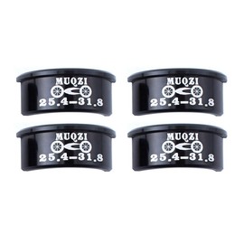 VOANZO 4 Pcs Aluminum Alloy Bicycle Handle Reducer Sleeve Adapter Black