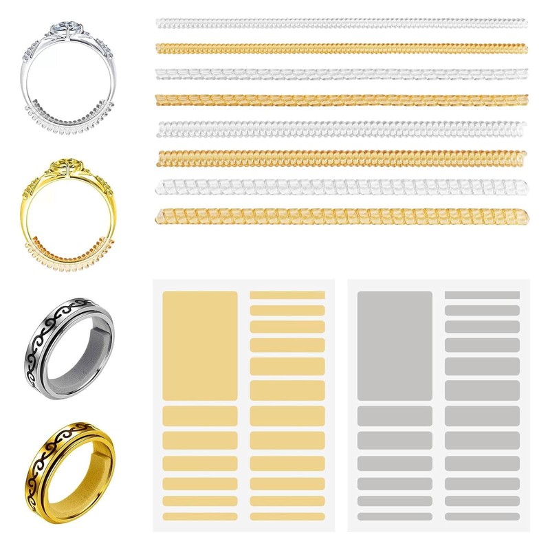 GWAWG 12Pcs Ring Size Adjuster for Loose Rings UK Finger