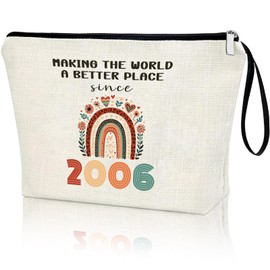 APAKUTA 20TH Birthday Gifts for Her 2006 Year Gifts Idea Women 20TH Birthday Decoration Makeup Bag 20-Year-Old Cosmetic Bag Organizer Zipper Pouch Gifts for Women Wife Aunt Friend