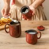 Hasense Ceramic Sugar and Creamer Set, 11 Ounce Sugar Bowl