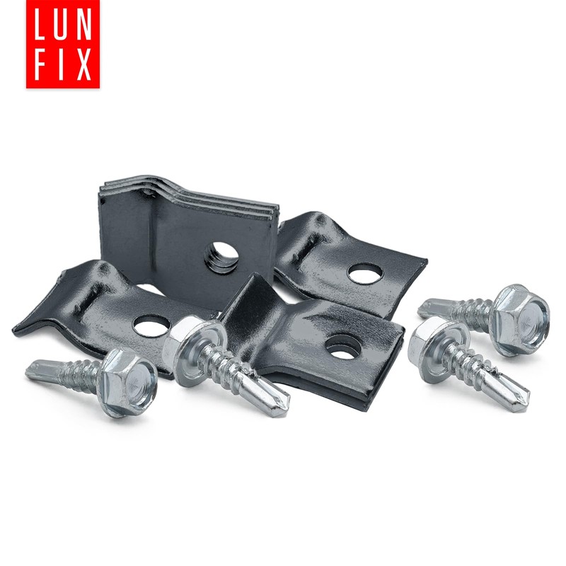Mounting Clamp Rod Mat Fence Tension Wire Holder with Self-Tapping