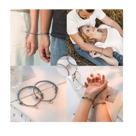 Tarsus Couples Bracelets Matching Promise His Hers Friendship Relationship Bracelet Set Fathers Day Jewelry Gifts for Men Husband from Wife Boyfriend from Girlfriend