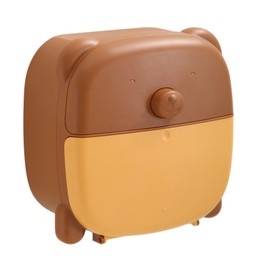 Wall Mounted Tissue Box Cartoon Large Space Cute Lovely Tissue Paper Holder Case for Bathroom Brown Bear