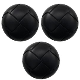 XGNG 50Pcs Football Pattern Imitation Leather Style Plastic Shank Buttons - Round Black Craft Set