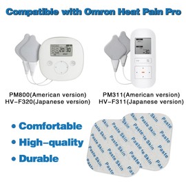 24 Pcs Compatible with Omron Heat Pain Pro PM311/PM800 Gel Pads,12Pairs Durable Compatible with OMRON Tens Unit Gel Pads,DONSINU electrodes gel pads