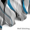 Renaiss 72x72 Inches Blue and Grey Shower Curtain Abstract Striped