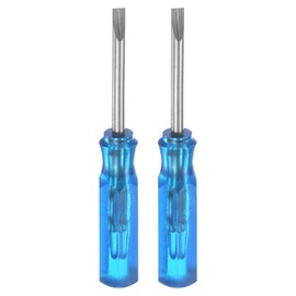 HARFINGTON 2Pcs SL2.0 Mini Slotted Screwdriver 2mm Magnetic Flat Head 45mm Length for Small Appliances Repairs, Blue