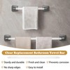 Earthtec 24 Inch Clear Adjustable Replacement Bathroom Towel Bar Rod