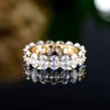 18k Gold Plated Womens Eternity Wedding Band Oval Cut Cubic