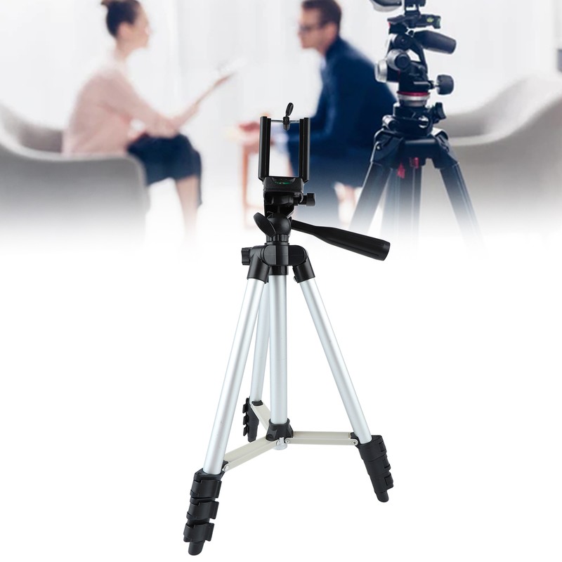 Camera Tripod with Mobile Phone Holder Portable Extendable Travel Camera