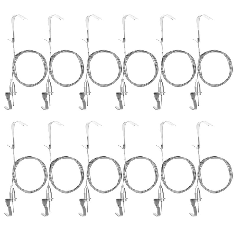 12 Pack Sturdy Picture Rail Hanging System, 6.5ft (2 m)