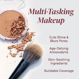 Mineral Fusion Mineral Fusion Pressed Powder Foundation, Cool 2 - Fair/Med Skin w/ Pink/Red Undertones, Age Defying Foundation Makeup with Matte Finish, Talc Free Face Powder, Hypoallergenic, Cruelty-Free, 0.32 Oz