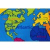 Champion Rugs Kids Area Rug World Map Globe Continents Oceans