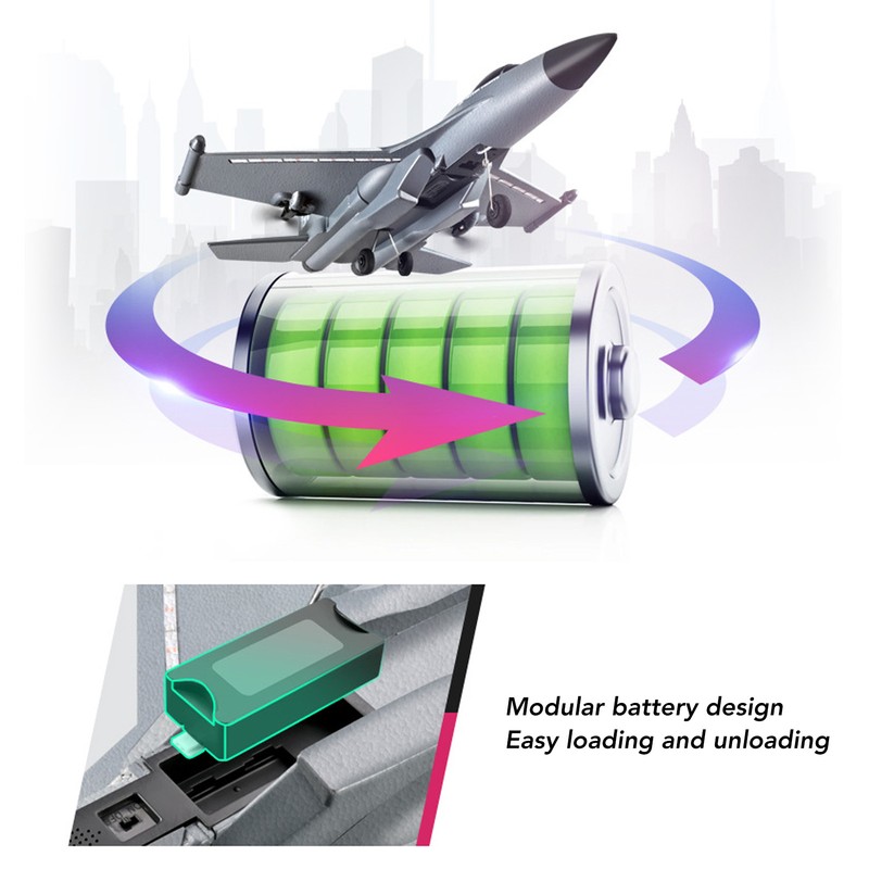 RC Glider Plane Lightweight Flexible Remote Control Airplane with LED