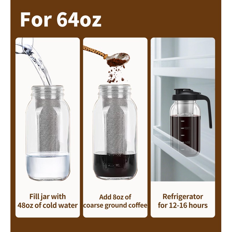 Cold Brew Coffee Filter, 304 Stainless Steel Food Grade, Coffee