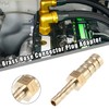 X AUTOHAUX 2 Pcs 8mm-4mm Straight Shaped Hose Barb Brass