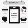 SOPHIYAYA 12 Pack Sliding ID Badge Holder - Vertical Hard