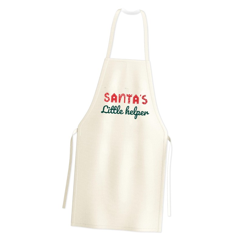 Pink Positive Christmas Children's Kitchen Apron: Santa's Little Helper (3-7