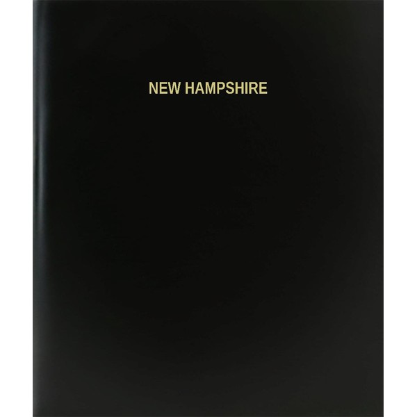 BookFactory New Hampshire Log Book/Journal/Logbook - 120 Page, 8.5''x11'', Black