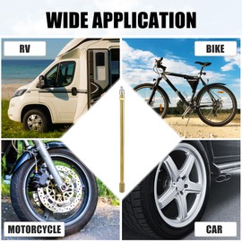 X AUTOHAUX 2pcs 200mm/7.87" Car Tire Valve Stem Air Inflation Extension Adaptor